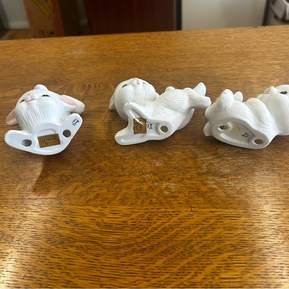 Vintage Homeco Set of three adorable Bunnies. Easter Spring Decor Whimsy - Picture 5 of 13